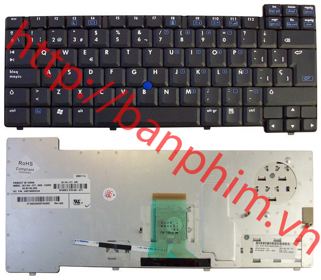 Bàn phím HP Compaq NX6105 NX6115 NC6200 NC6230 NC6300 NC6320 NC6310 Keyboard 