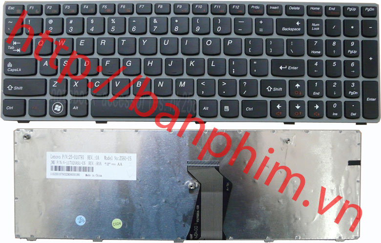 Bàn phím Lenovo Z560 Z560A Z565 Z565A Keyboard 