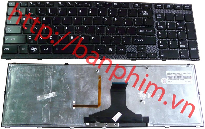 Bàn phím Toshiba Qosmio X770 X770-107 X775 Keyboard Backlit 