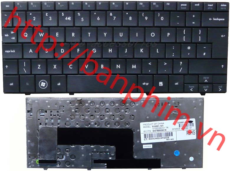 Bàn phím HP Compaq mini 102 110 Keyboard