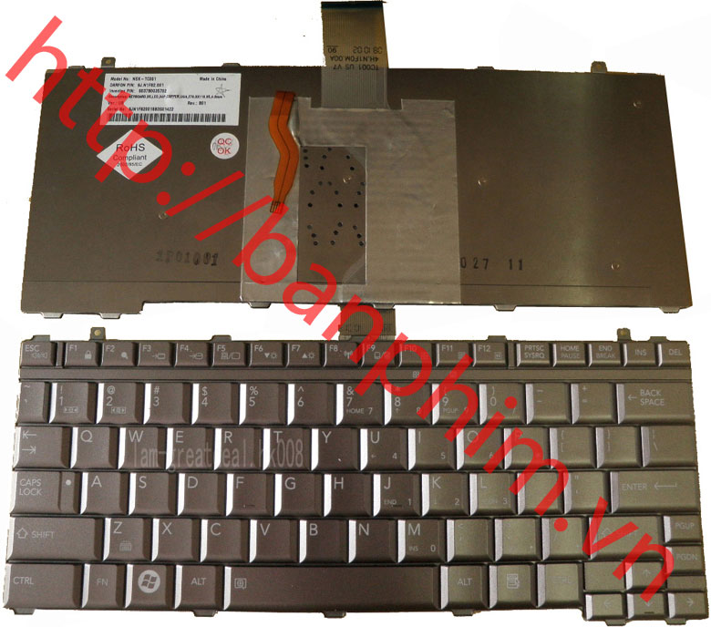 Bàn phím Toshiba Satellite E105 E100 Keyboard Backlit 
