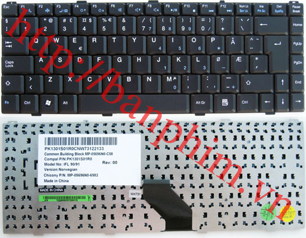 Bàn phím CMS Keyboard Compal FL92 FL90 FL91 IFL 90 IFL 91 IFL 90/91