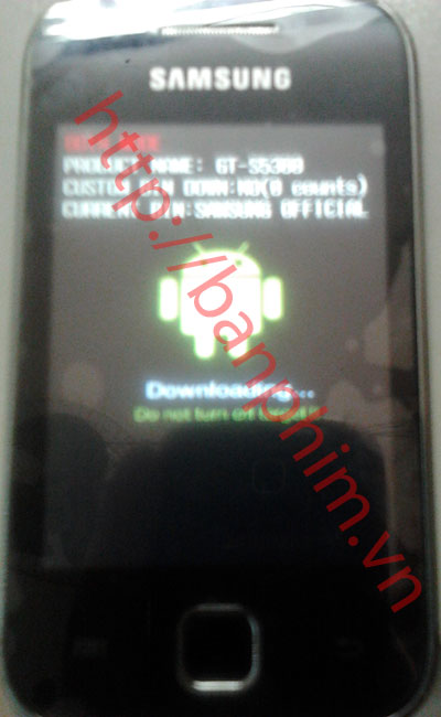 Cài lại SAMSUNG GALAXY Y S5360 Android  bản gốc tiếng việt