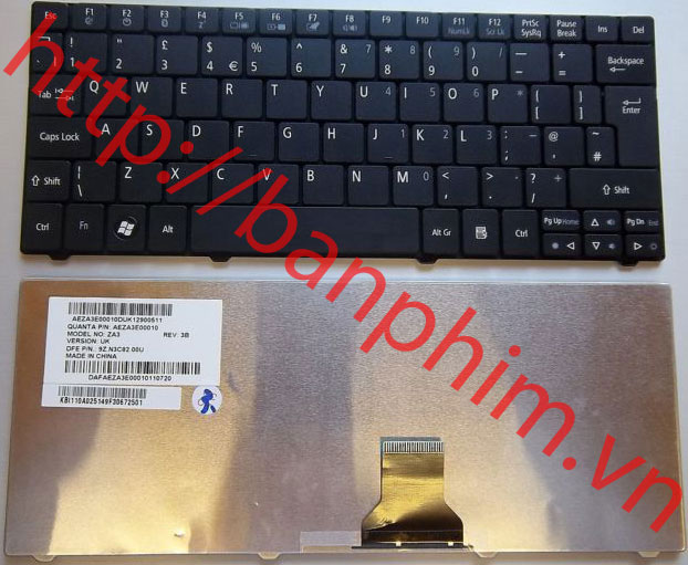 Bàn phím laptop Gateway EC19C EC19C07u EC19C08u EC19C10u EC19C10i EC19c14v Keyboard 