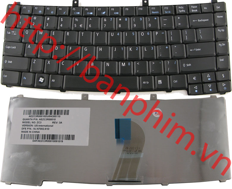 Bàn phím laptop Acer Ferrari 5000 TravelMate 8200 8210 keyboard 