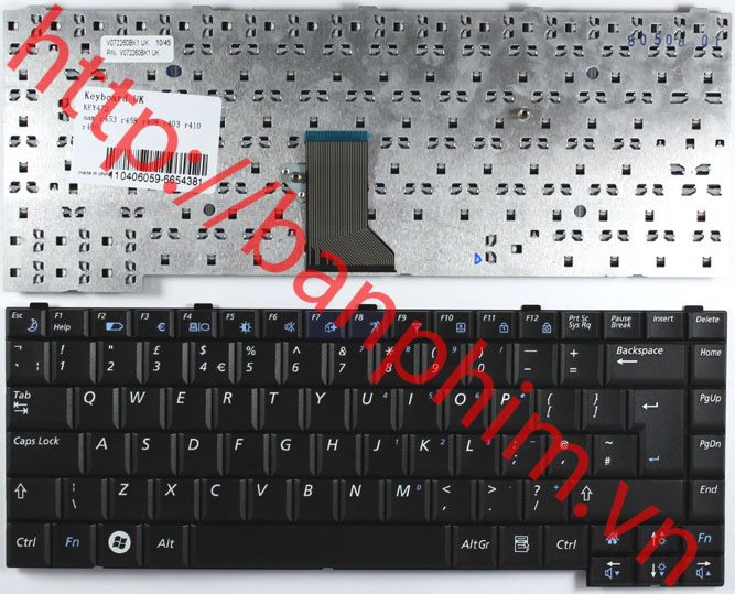 Bàn phím laptop SAMSUNG R410 R460 R408 R458 R403 R453 NP-R410 NP-R410Y Keyboard 