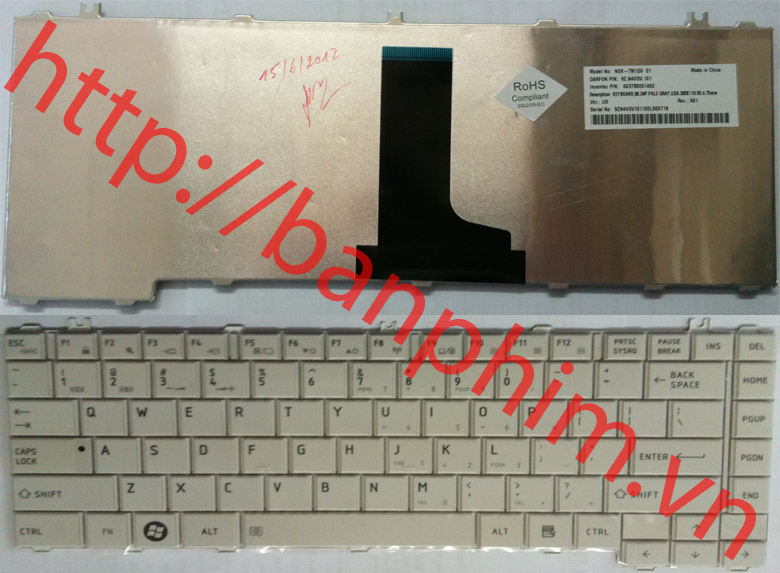 Bán bàn phím laptop Toshiba Satellite L635 L640D Keyboard 