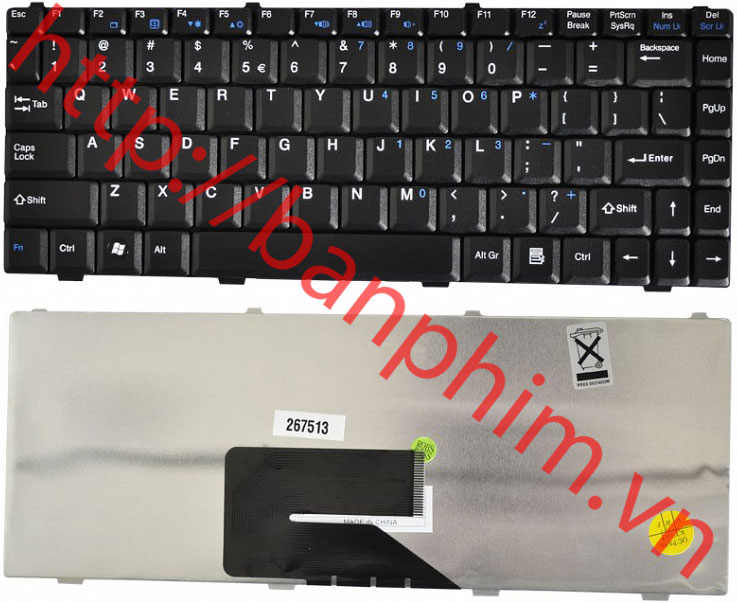 Bàn phím laptop MSI PR211 PR221 PR300 PR320 Keyboard