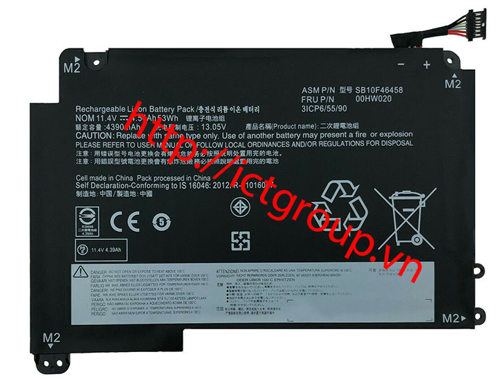 Genuine 00HW021 Replacement Battery For Lenovo Yoga 460 – 11.4V 4610mAh/53Wh